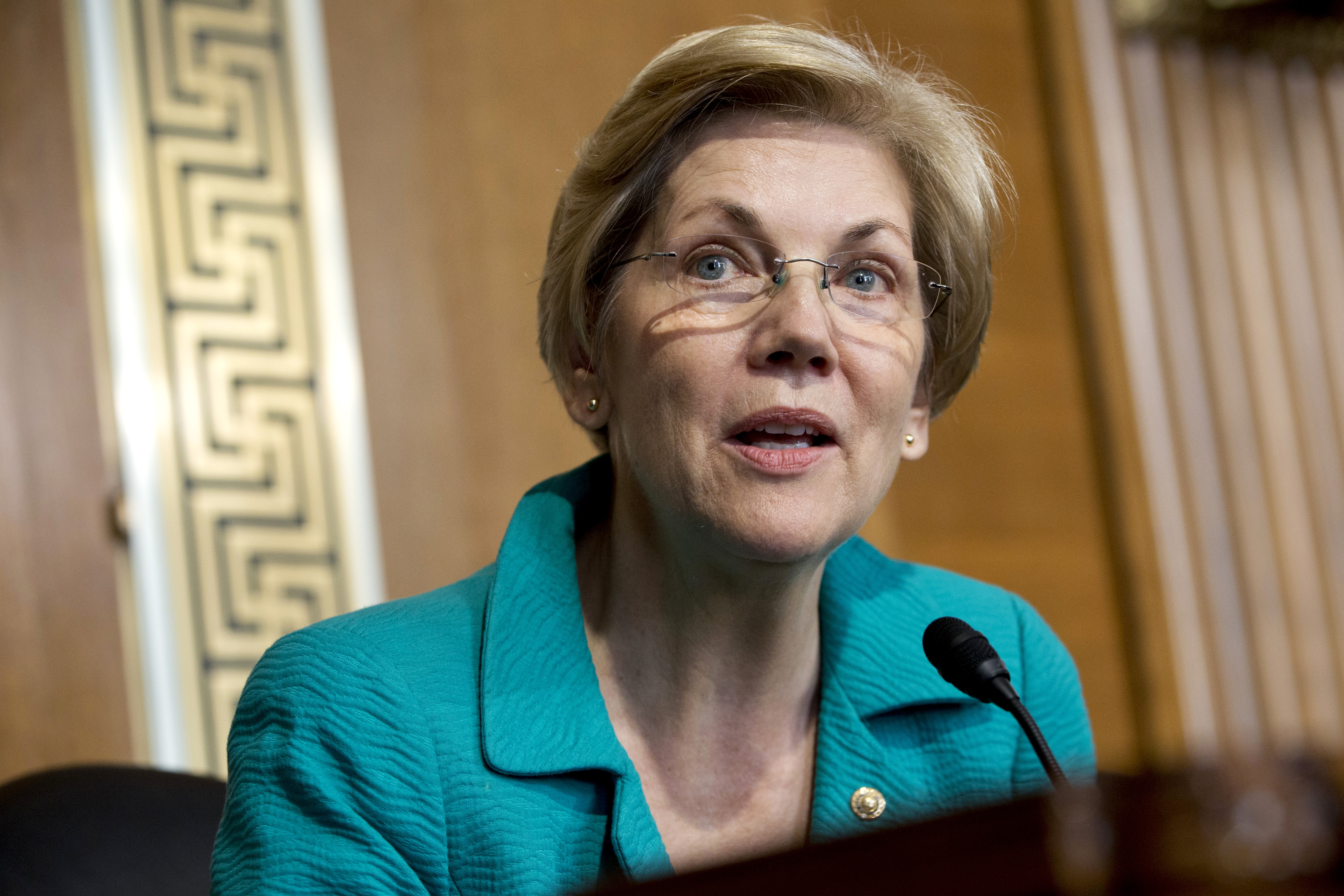 FILE - In this Oct. 6, 2015 file photo, Sen. Elizabeth Warren, D-Mass. speaks on Capitol Hill in Washington. Two people with knowledge of Warren's plans say the Massachusetts senator will formally endorse Hillary Clinton for president in the next week or two. They spoke on condition of anonymity Wednesday, June 8, 2016, because they were not authorized to publicly discuss the endorsement before Warren makes it. (AP Photo/Jacquelyn Martin, File) (AP)