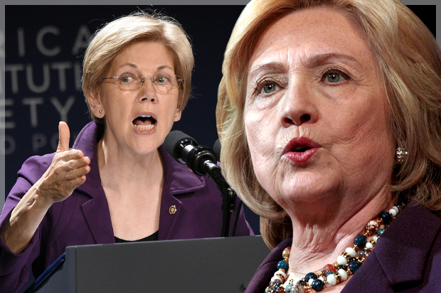 Elizabeth Warren, Hillary Clinton (Reuters/Mary Schwalm/Mark Kauzlarich/Photo montage by Salon)