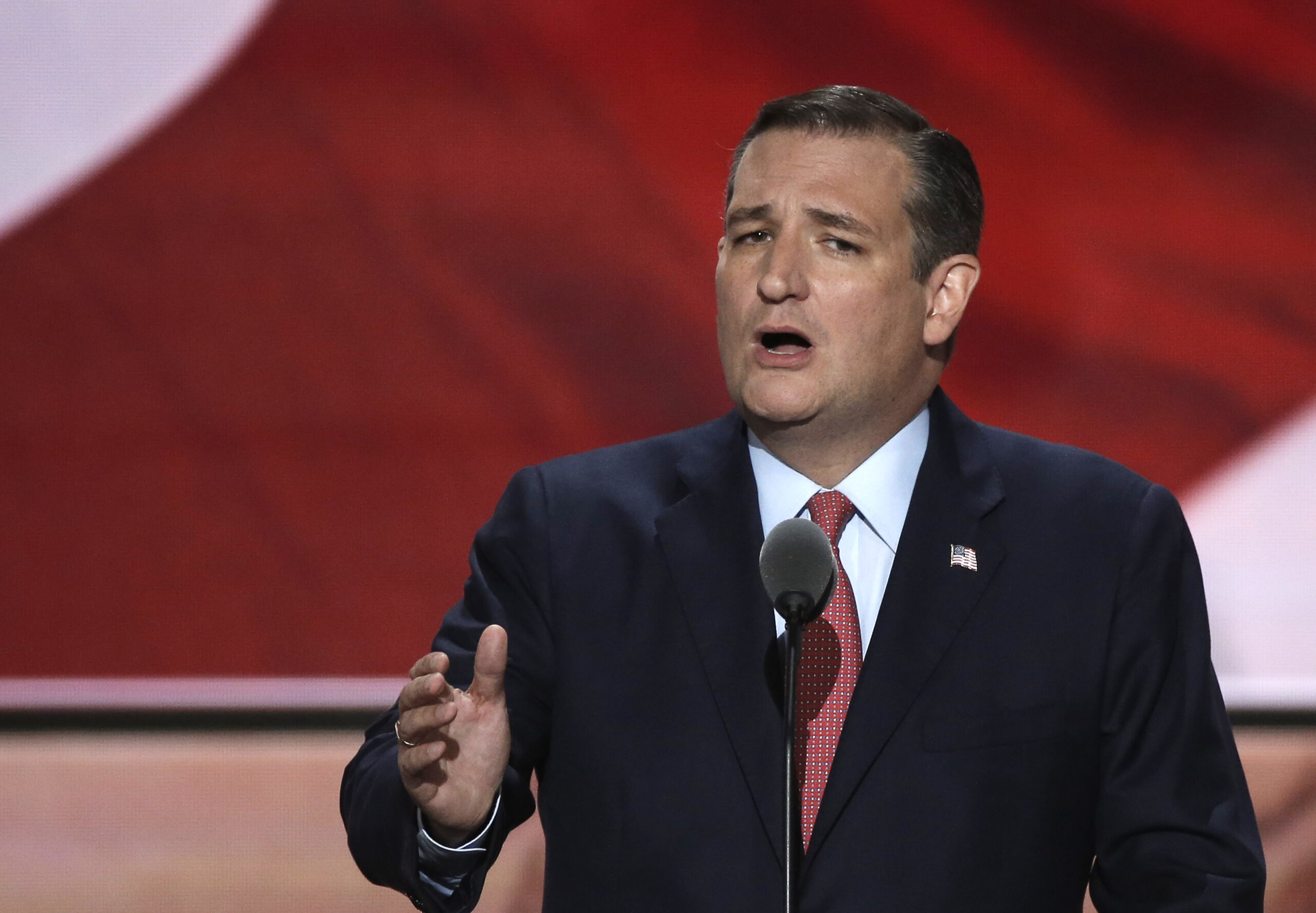 Ted Cruz speaks during the third night of the Republican National Convention (Reuters)