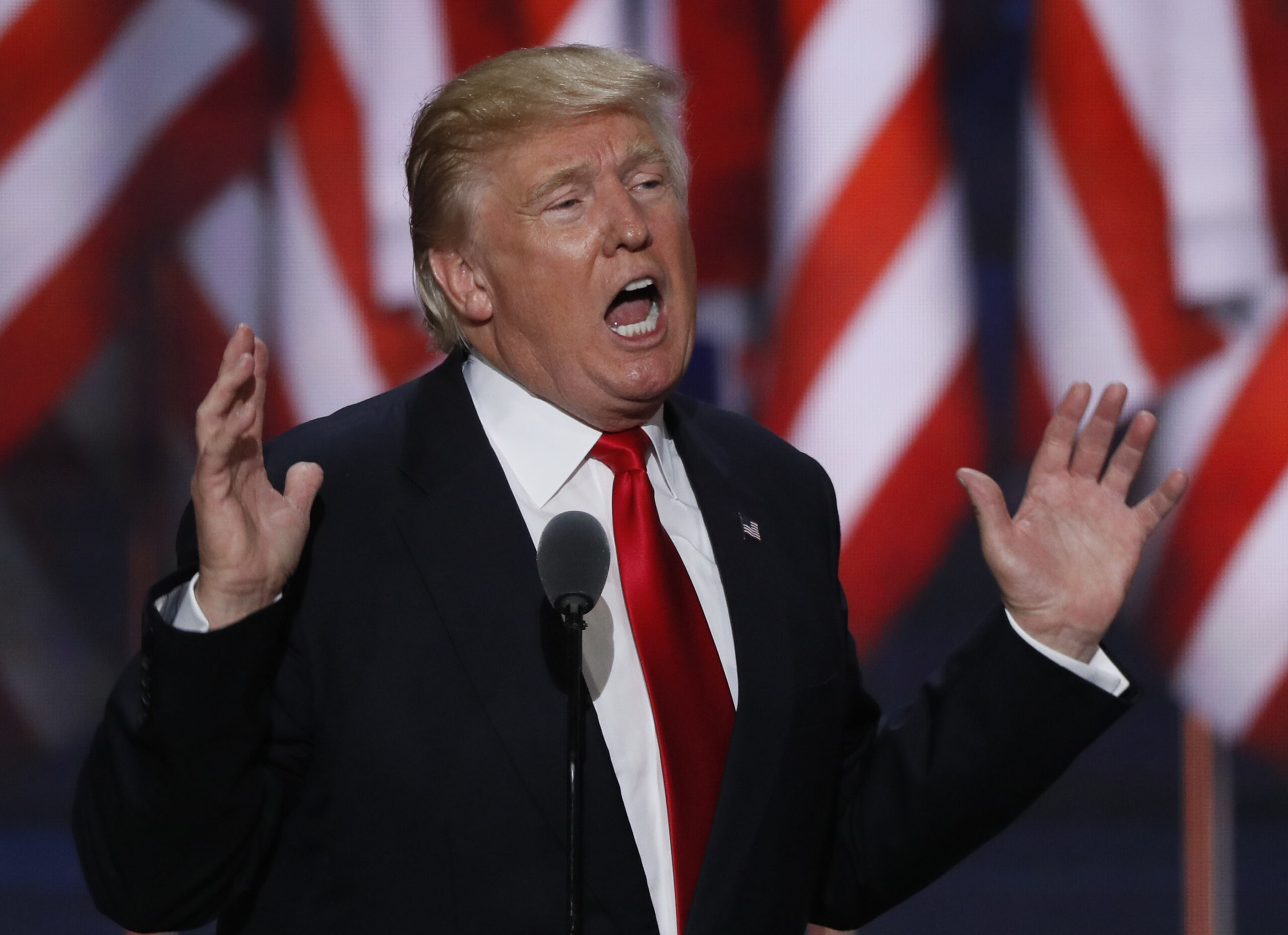 U.S. Republican presidential nominee Donald Trump speaks at the Republican National Convention in Cleveland, Ohio, U.S. July 21, 2016. REUTERS/Mike Segar - RTSJ4HK (Reuters)