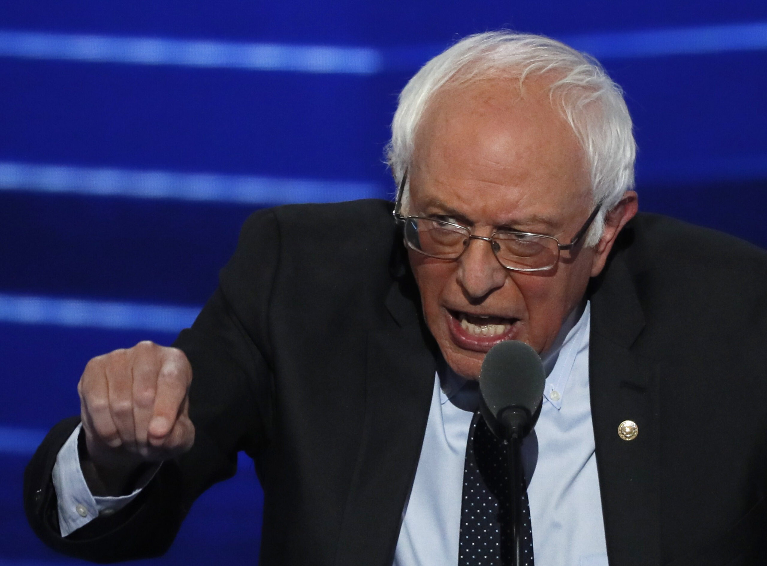 Senator and former Democratic presidential candidate Bernie Sanders speaks at the Democratic National Convention in Philadelphia, Pennsylvania, U.S. July 25, 2016. REUTERS/Mike Segar - RTSJMKQ (Reuters)