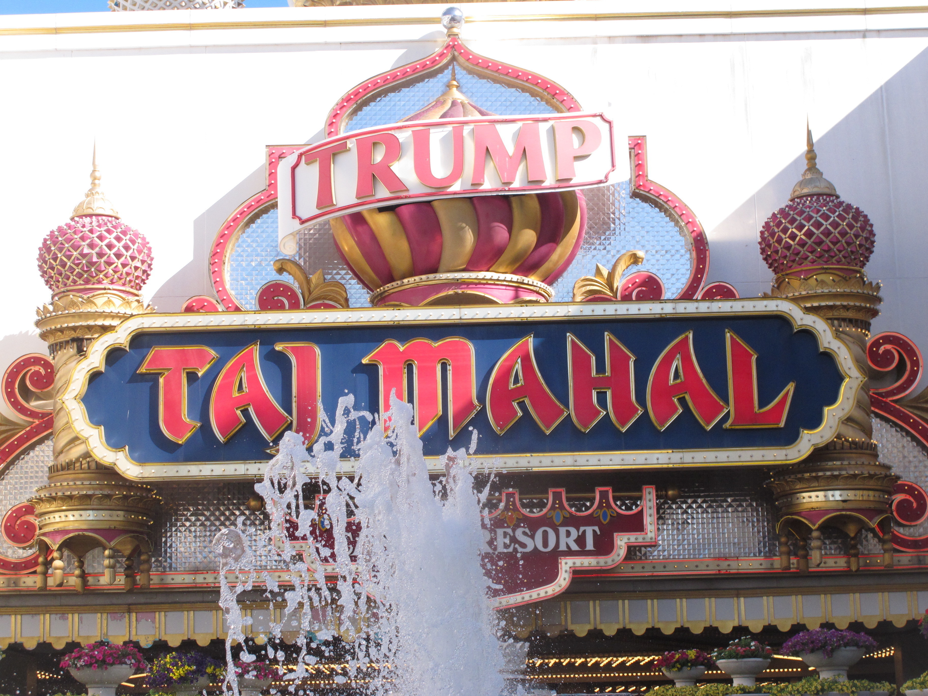 This June 30, 2016 photo shows the exterior of the Trump Taj Mahal casino in Atlantic City, N.J. (AP)