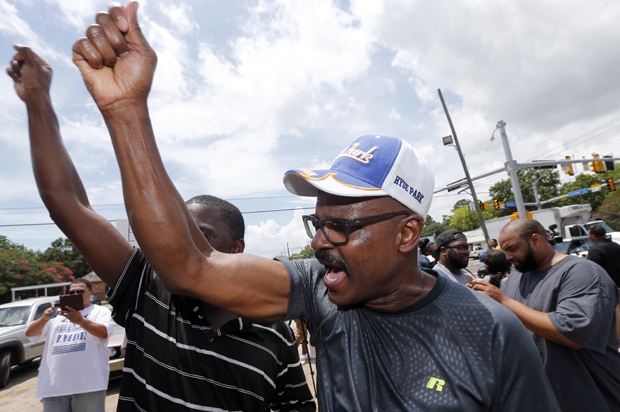 Protesters in Baton Rouge, La., July 6, 2016. (AP/Gerald Herbert)