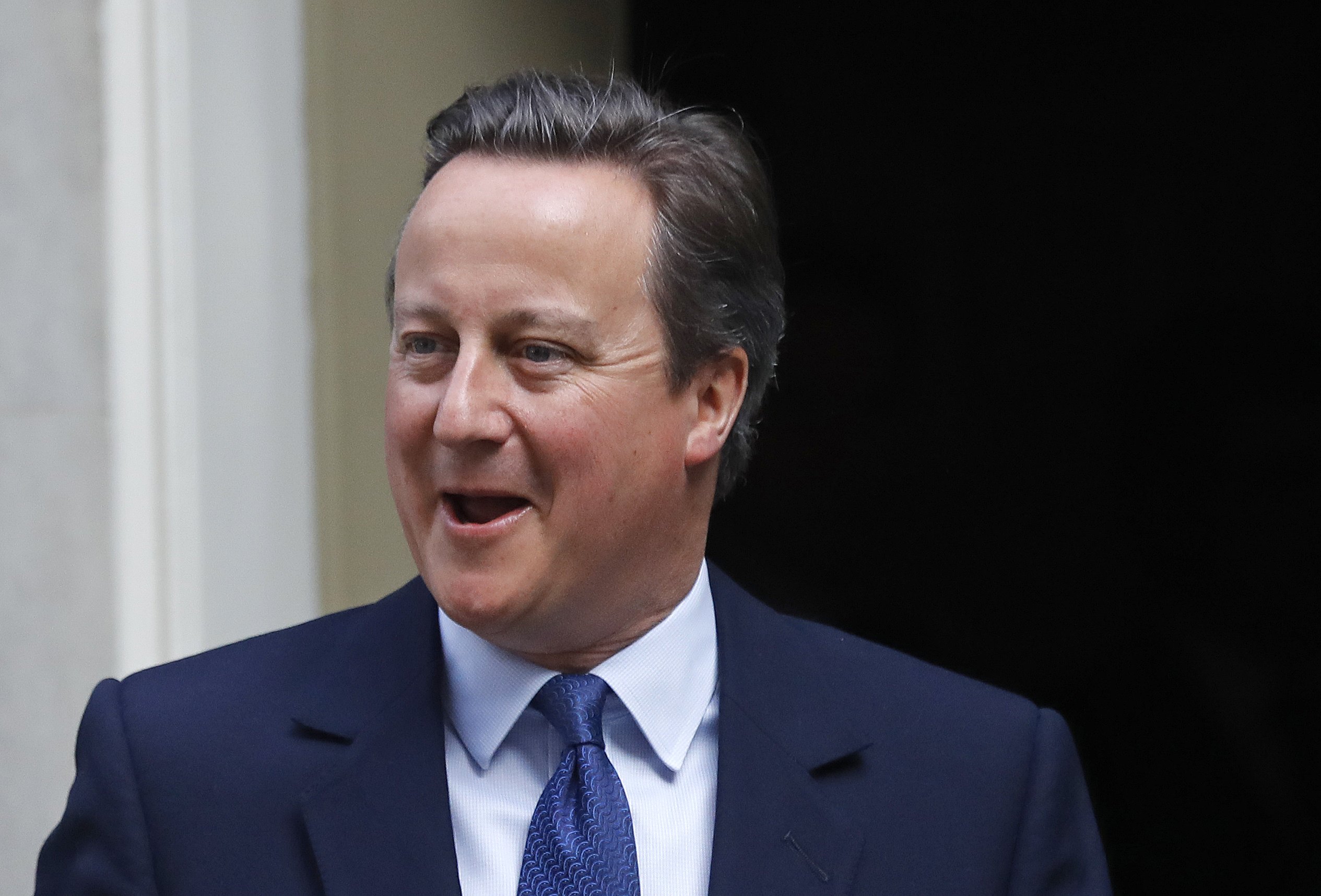 Britain's Prime Minister David Cameron leaves 10 Downing Street, in London to face prime minister's questions for the last time Wednesday, July 13, 2016. Cameron will be appearing before Parliament as prime minister for the last time before handing over to successor Theresa May.(AP Photo/Frank Augstein) (AP)