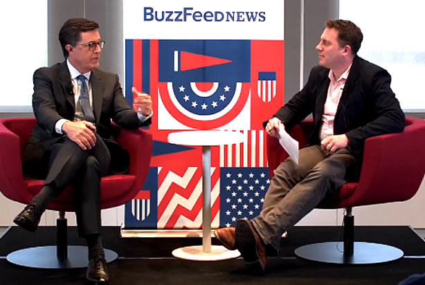 Stephen Colbert, Ben Smith (BuzzFeed/Facebook)