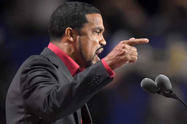 Darrell Scott speaks at the Republican National Convention in Cleveland, July 20, 2016. (AP/Mark J. Terrill)