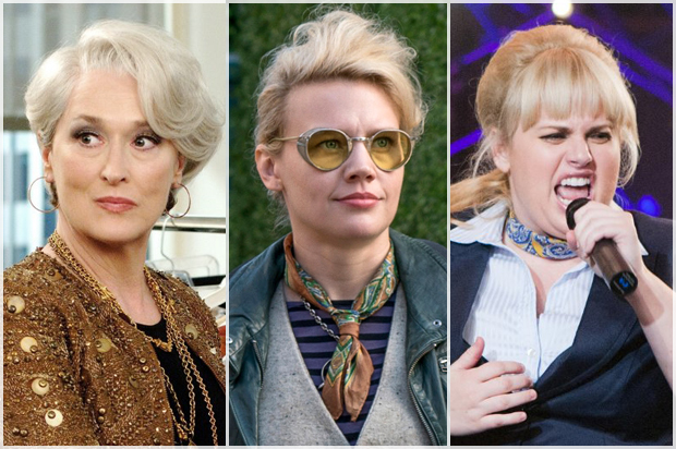Meryl Streep in "The Devil Wears Prada," Kate McKinnon in "Ghostbusters," Rebel Wilson in "Pitch Perfect"