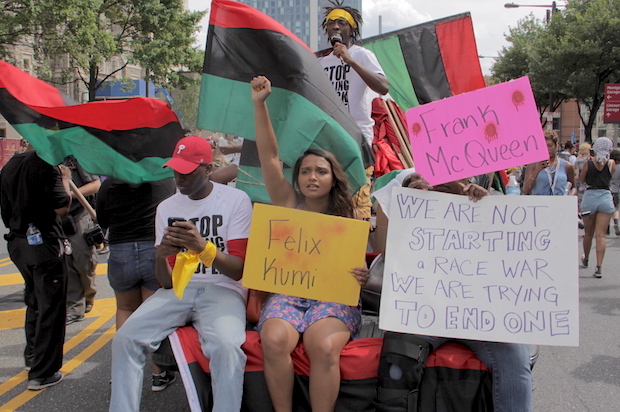 Black Lives Matter activists march through Philadelphia in a demonstration against the DNC, racism and capitalism (Salon/Ben Norton)
