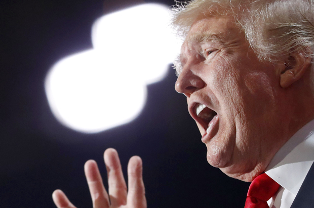 Donald Trump speaks at the Republican National Convention in Cleveland, July 21, 2016. (Reuters/Aaron P Bernstein)