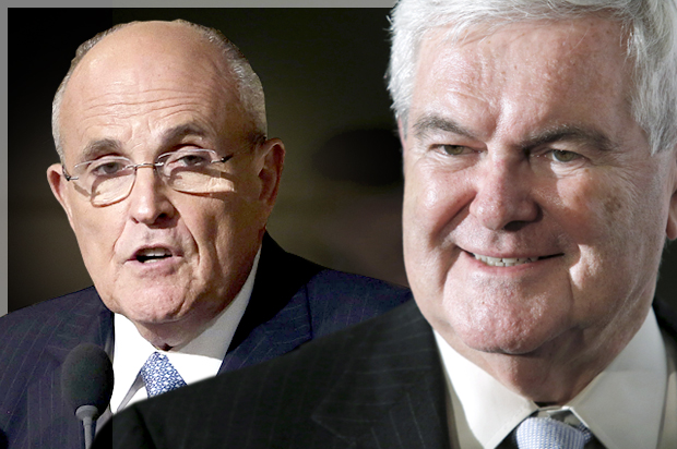 Rudy Giuliani; Newt Gingrich (Reuters/Richard Drew/Eduardo Munoz/Photo montage by Salon)