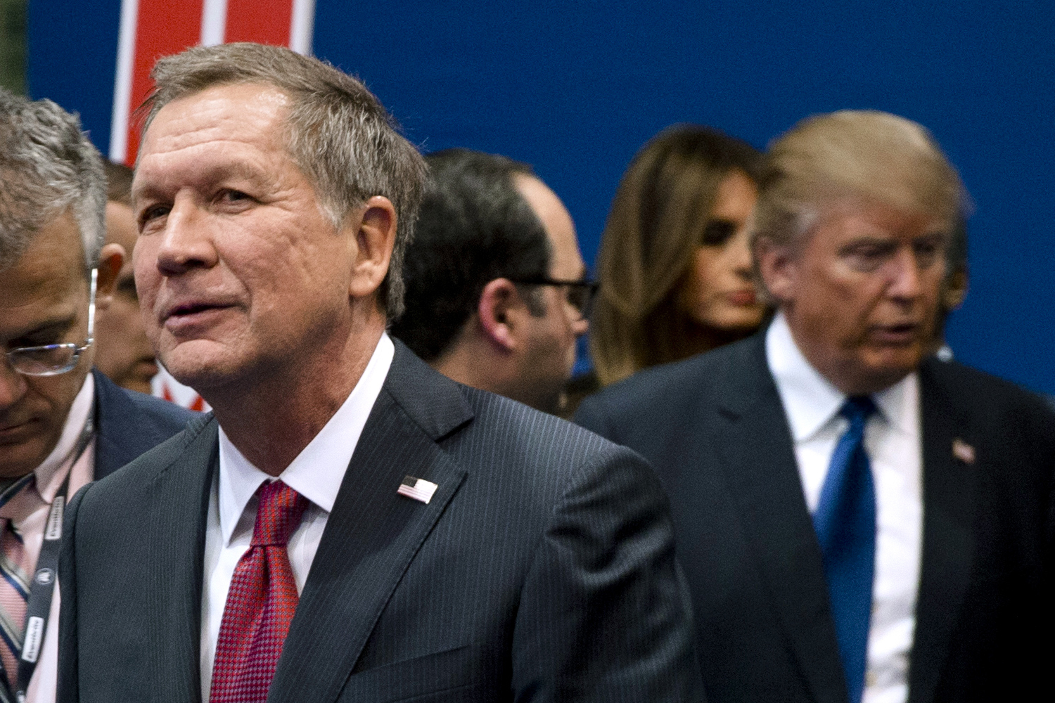 John Kasich, Donald Trump (AP Photo/Matt Rourke)