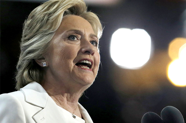 Hillary Clinton speaks at the Democratic National Convention in Philadelphia, July 28, 2016. (Reuters/Jim Young)