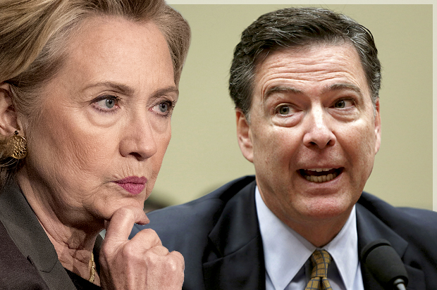 Hillary Clinton; James Comey (Reuters/Andrew Kelly/Gary Cameron/Photo montage by Salon)