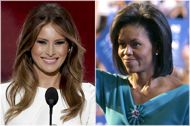Melania Trump; Michelle Obama (Reuters/Larry Downing)