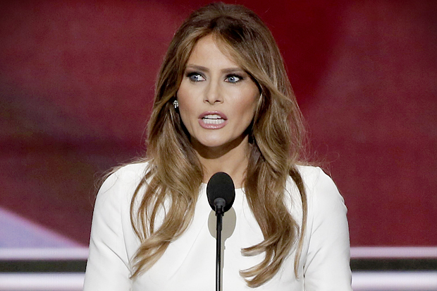 Melania Trump, wife of Republican presidential candidate Donald Trump, speaks at the Republican National Convention in Cleveland, Ohio, U.S. July 18, 2016.  REUTERS/Mike Segar  - RTSIMBW (Reuters/Mike Segar)