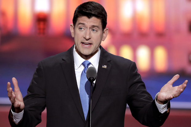 Paul Ryan speaks at the Republican National Convention in Cleveland, July 19, 2016. (AP/J. Scott Applewhite)