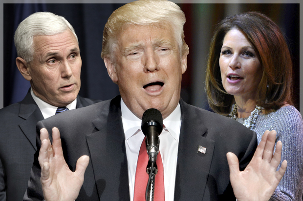 Mike Pence, Donald Trump, Michele Bachmann (AP/Reuters/Michael Conroy/Scott Audette/Susan Walsh/Photo montage by Salon)