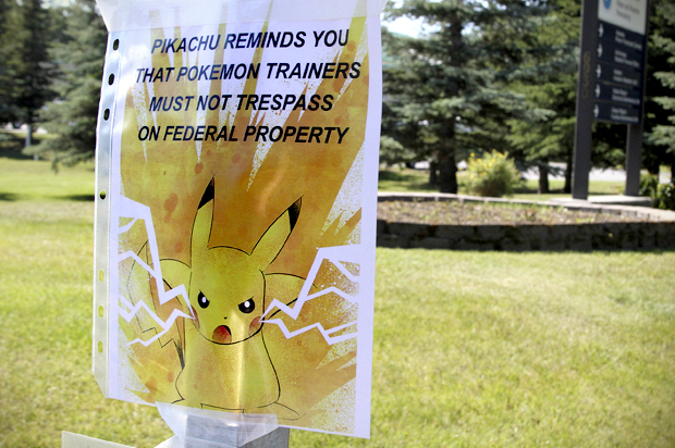 A sign posted at the National Weather Service in Anchorage, Alaska, July 12, 2016. (AP/Mark Thiessen)