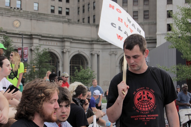 IWW protesters at the RNC (Salon/Ben Norton)