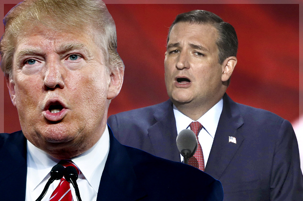 Donald Trump; Ted Cruz (AP/John Locher/Reuters/Mike Segar/Photo montage by Salon)