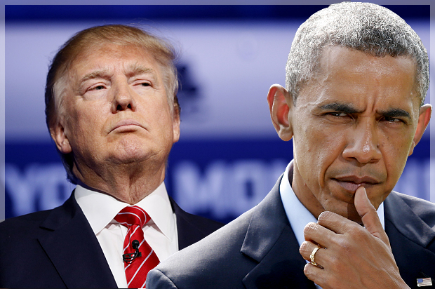 Donald Trump, Barack Obama (AP/Reuters/Rick Wilking/Yuri Gripas/Photo montage by Salon)