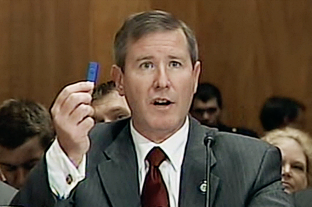 Former Homeland Security cybersecurity chief Sean McGurk testifying to Congress about the Stuxnet virus, from "Zero Days." (Magnolia Pictures)