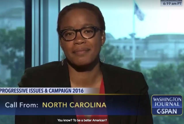 Demo's Heather McGhee on C-SPAN's "Washington Journal" on Aug. 18