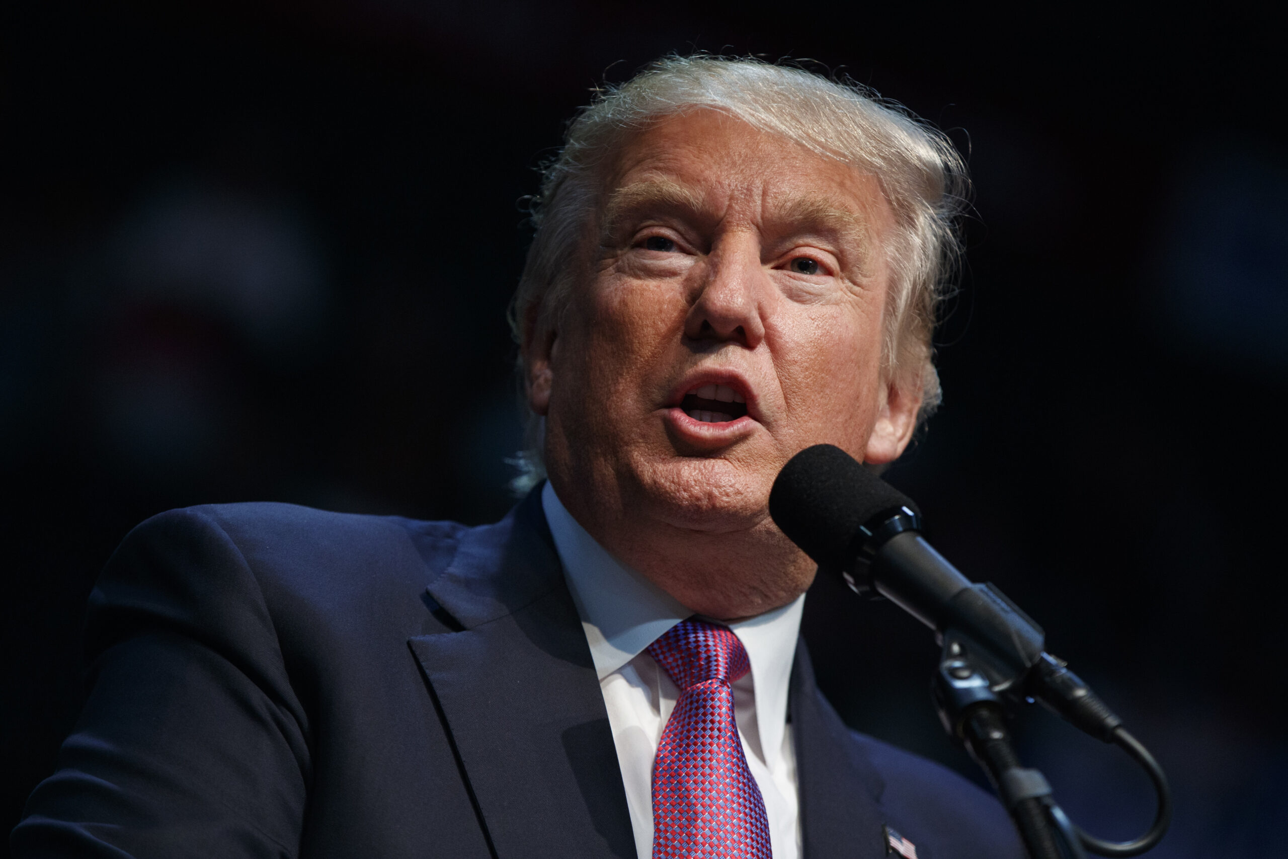 Republican presidential candidate Donald Trump speaks during a campaign rally at Xfinity Arena of Everett, Tuesday, Aug. 30, 2016, in Everett, Wash. (AP Photo/Evan Vucci) (AP)