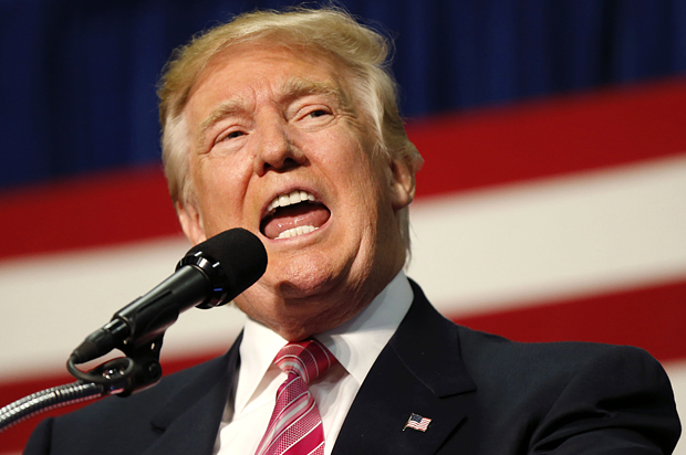 Donald Trump speaks at a campaign rally in Fredericksburg, Va., Aug. 20, 2016. (AP/Gerald Herbert)