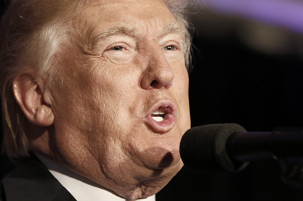 Donald Trump speaks at a campaign rally in Manchester, N.H., Aug. 25, 2016. (AP/Gerald Herbert)