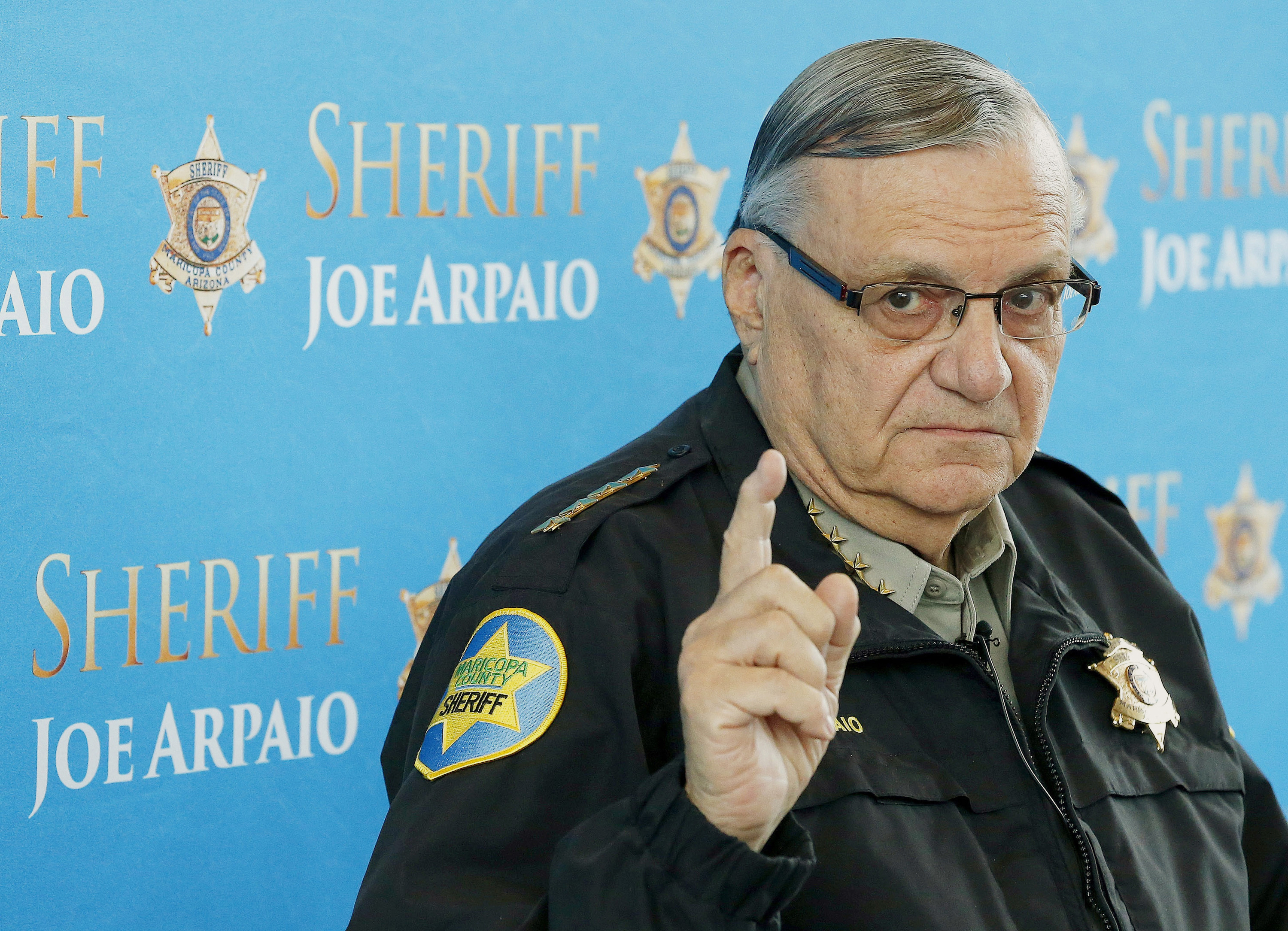 FILE - In this Dec. 18, 2013, file photo, Maricopa County Sheriff Joe Arpaio speaks at a news conference at the Sheriff's headquarters in Phoenix, Ariz. (AP)