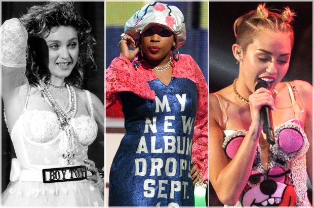 Madonna; Macy Gray; Miley Cyrus (AP/Reuters/Gary Hershorn/Frank Micelotta)