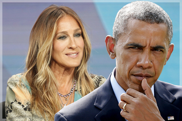 Sarah Jessica; Barack Obama (Reuters/Danny Moloshok/Yuri Gripas/Photo montage by Salon)