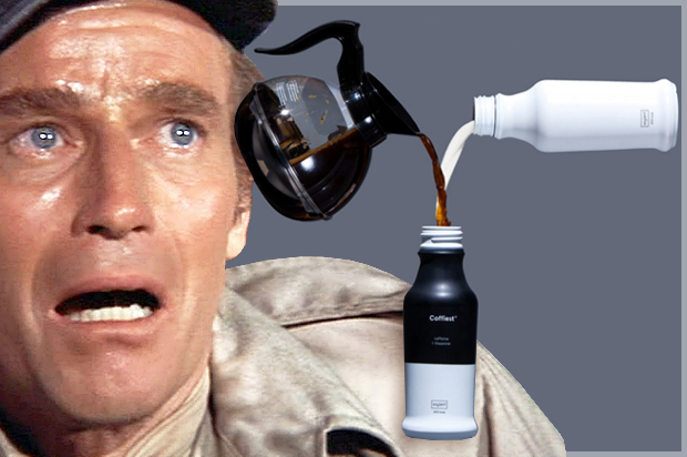 Charlton Heston in "Soylent Green"; The Soylent Coffiest. (MGM/Soylent/Salon)