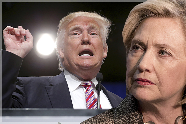Donald Trump; Hillary Clinton (Reuters/Carlo Allegri/AP//Jacquelyn Martin/Photo montage by Salon)