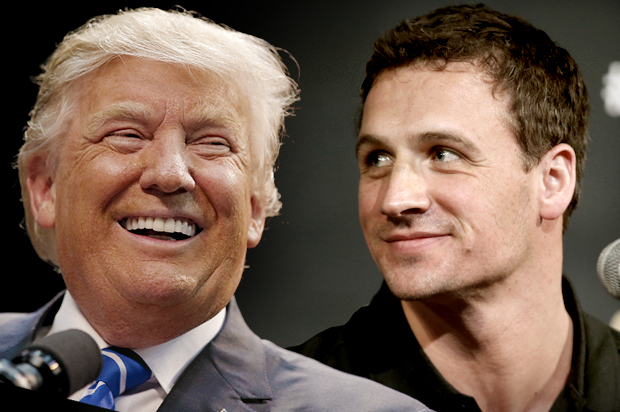 Donald Trump; Ryan Lochte (Reuters/Chris Keane/Mike Segar/Photo montage by Salon)