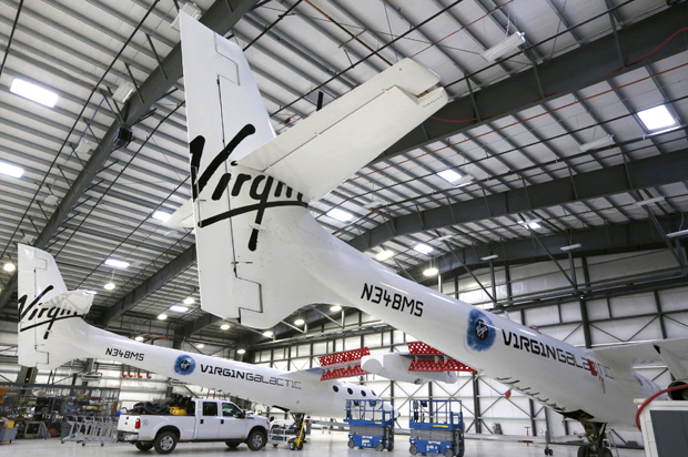 Virgin Galactic's WhiteKnightTwo carrier aircraft mothership, in Mojave, California, November 4, 2014. (Reuters/Lucy Nicholson)