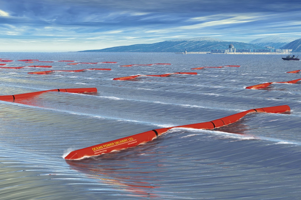 A 30 MegaWatt "wave farm" of Pelamis Wave Energy Converters (Business Wire)