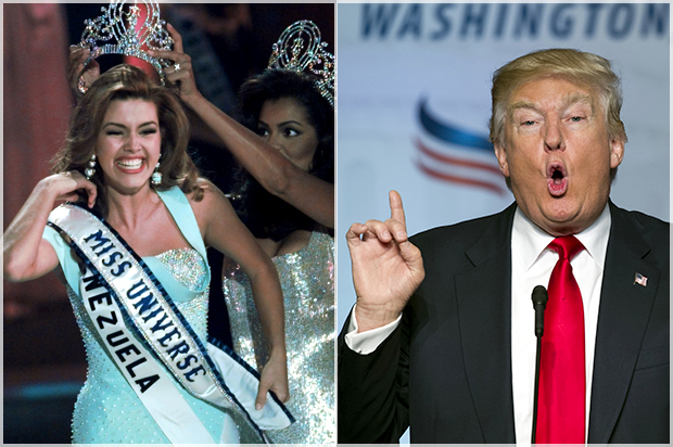 Alicia Machado; Donald Trump (AP/Eric Draper/Cliff Owen)