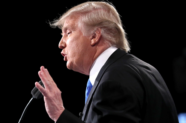 Donald Trump speaks during the debate in Hempstead, New York, U.S., September 26, 2016. (Reuters/Joe Raedle)