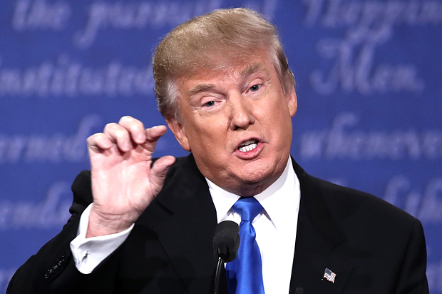 Donald Trump speaks during the Presidential Debate on September 26, 2016 in Hempstead, New York. (Getty/Win McNamee)