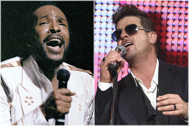 Marvin Gaye; Robin Thicke (AP/Nancy Kaye/Chris Pizzello)