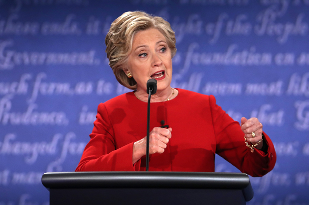 Hillary Clinton at the Presidential Debate on September 26, 2016 in Hempstead, New York. (Getty/Spencer Platt)
