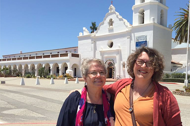 A photo of the author with her mother.