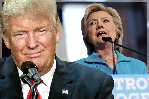 Donald Trump; Hillary Clinton (AP/David Furst/Reuters/Aaron Bernstein/Photo montage by Salon)