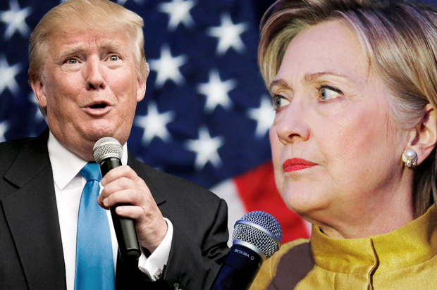 Donald Trump; Hillary Clinton (Reuters/Dominick Reuter/Jim Bourg/Photo montage by Salon)