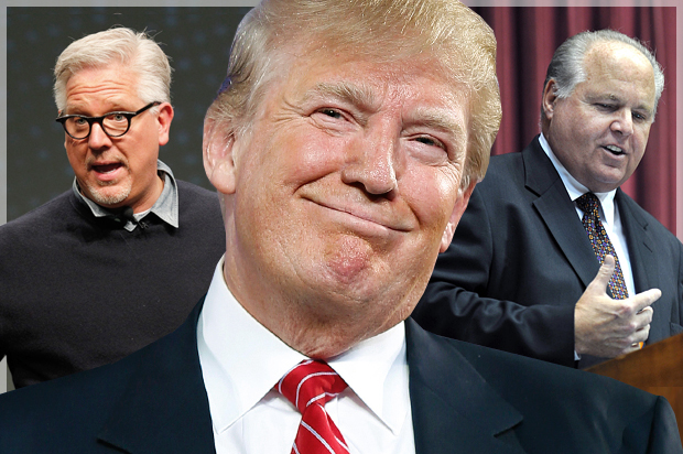 Glenn Beck; Donald Trump; Rush Limbaugh (Reuters/John Sommers II/AP/Andrew Harnik/Julie Smith/Salon)