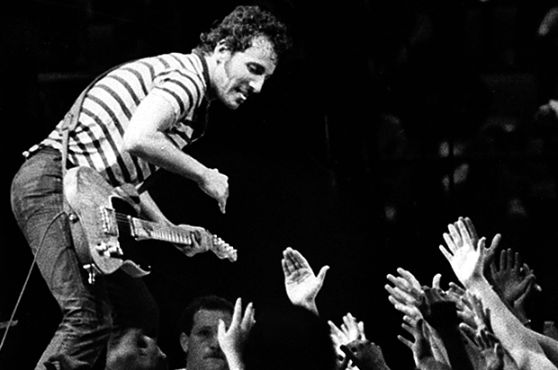 Bruce Springsteen at the Meadowlands Arena in East Rutherford, N.J., July 3, 1981. (AP)