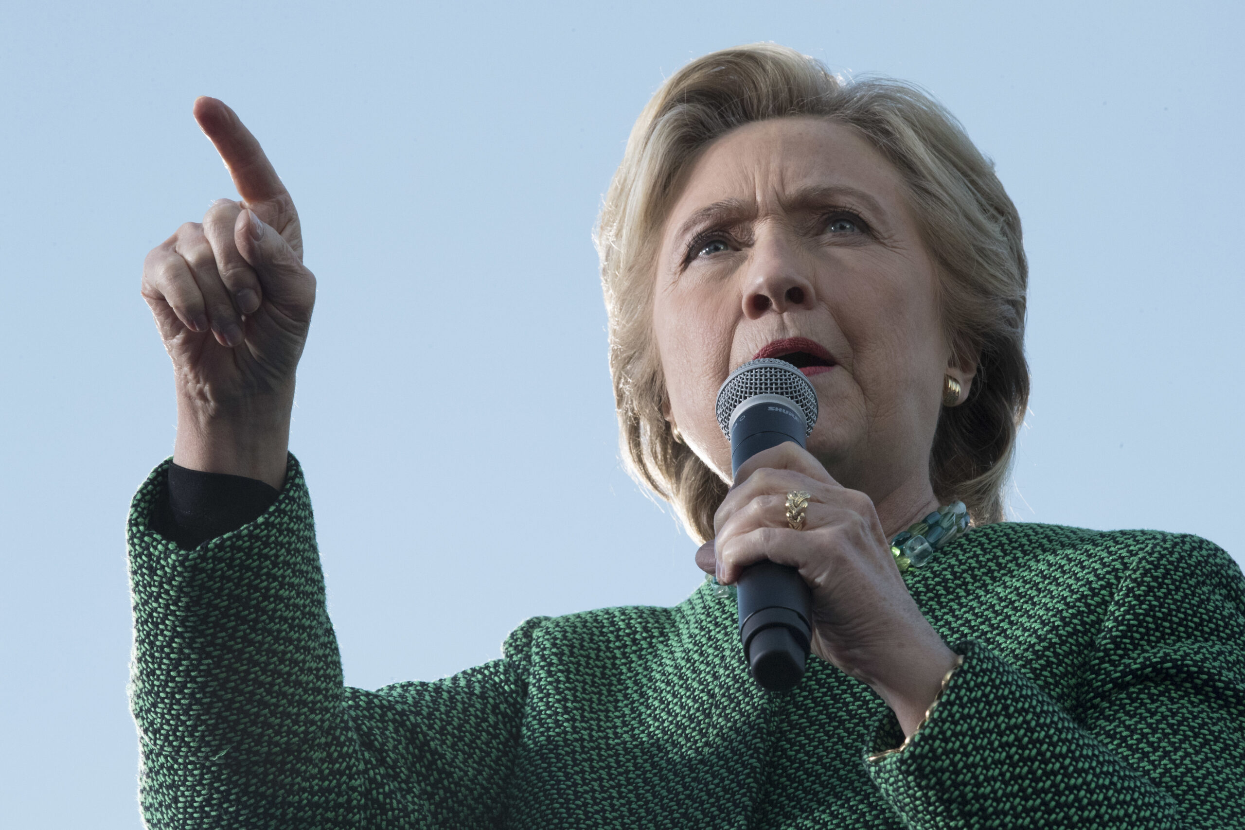 FILE - In this Oct. 23, 2016 file photo, Democratic presidential candidate Hillary Clinton speaks at a campaign event in Charlotte, N.C. Poring through tranches of private, stolen emails from Hillary Clinton’s campaign is fast becoming a grinding daily ritual in Washington. As of Tuesday, Oct. 25, 2016, the WikiLeaks organization has published more than 31,000 emails from the accounts of John Podesta, chairman of Clinton’s presidential campaign. (AP Photo/Mary Altaffer, File) (AP)