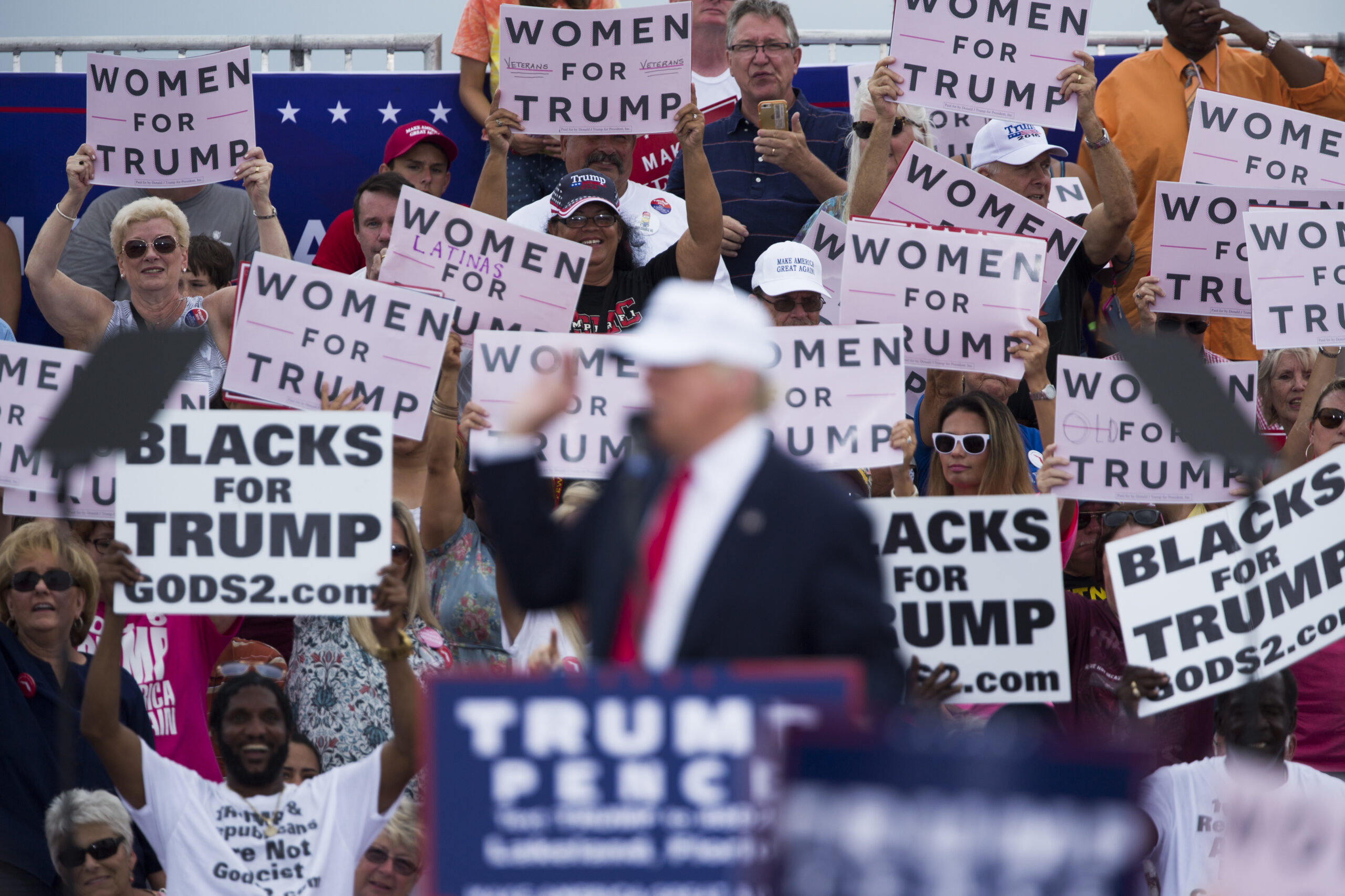 Republican presidential candidate Donald Trump speaks during a campaign rally, Wednesday, Oct. 12, 2016, in Lakeland, Fla. (AP Photo/ Evan Vucci)